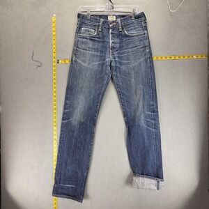 Edwin Jeans Mens 29x32 Blue ED-39 Regular Whiskers Honeycomb Button Fly